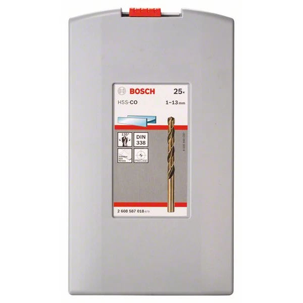 Foret Métaux Hss Coffret De 25 Forets à Métaux Bosch HSS-Co DIN 338 Diamètre 1 à 13 Mm 5 Foret Métaux Hss Coffret De 25 Forets à Métaux Bosch HSS-Co DIN 338 Diamètre 1 à 13 Mm – Image 3