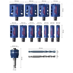Coffret De Scie Cloche Coffret Scies Trépans Multi-matériaux - Expert Tough Material Bosch -Outil de coupe Soldes Boutique 2 118