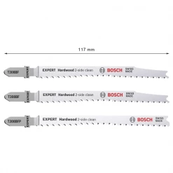 Bosch Lame De Scie Sauteuse Pour Le Bois Kit De 3 Lames Expert Hardwood 2-side Clean T 308 BF Et T 308 BFP