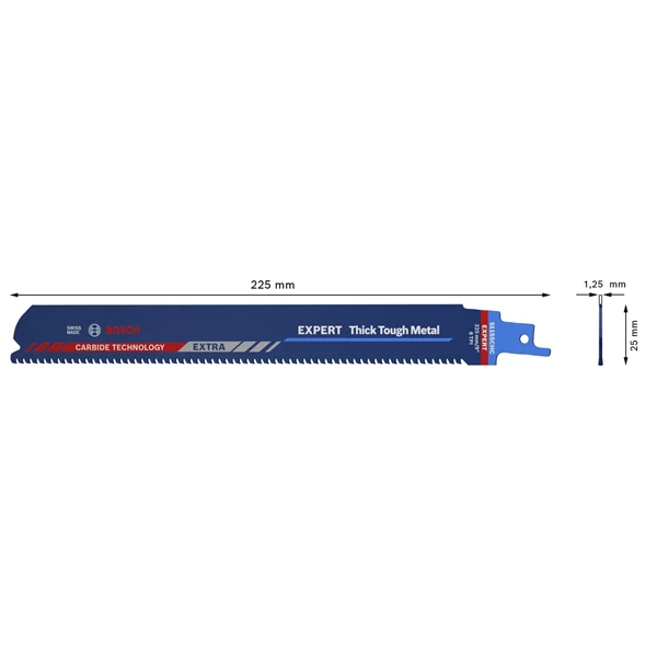 Bosch Lame De Scie Sabre Pour Le Métal Lame De Scie Sabre - Expert Thick Tough Metal S 1155 CHC - 225 Mm 6 Bosch Lame De Scie Sabre Pour Le Métal Lame De Scie Sabre - Expert Thick Tough Metal S 1155 CHC - 225 Mm – Image 4