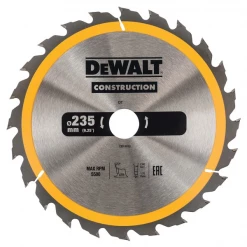 Lame De Scie Circulaire Bois ø 235 Mm Lame Scie Circulaire Dewalt DT1954-QZ Ø 235 Mm Alésage 30 Mm 24 Dents