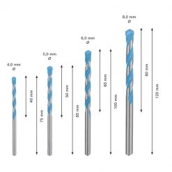Assortiment Foret Béton Coffret De 4 Forets Carbure Expert Multi-construction CYL9 Bosch -Outil de coupe Soldes Boutique 3 14