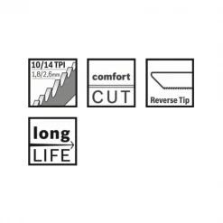 Lame De Scie Sabre Pour Le Bois Lame De Scie Sabre Bosch S 1122 VFR Palette 225x19x0,9 Mm Lot De 5