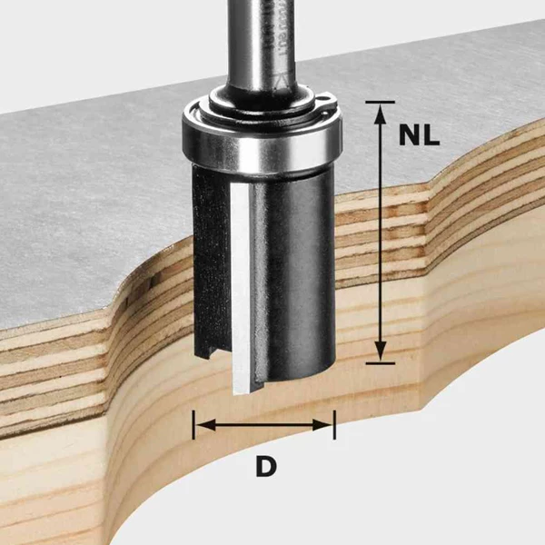 Fraise Et Disque Pour Affleureuse Fraise à Affleurer Festool HW S8 D19/NL25 19,05 Mm X 25 Mm 3 Fraise Et Disque Pour Affleureuse Fraise à Affleurer Festool HW S8 D19/NL25 19,05 Mm X 25 Mm