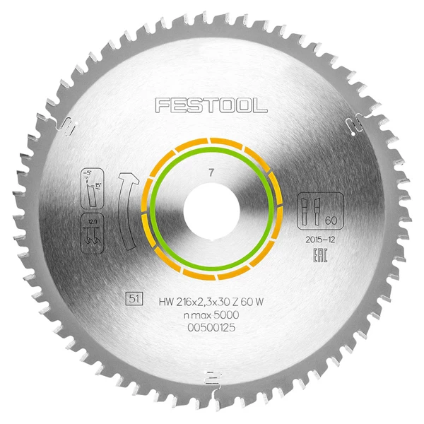 Lame De Scie Circulaire Bois ø 216 Mm Lame De Scie Festool Denture Fine 216x2,3x30 W60pour KS 60 3 Lame De Scie Circulaire Bois ø 216 Mm Lame De Scie Festool Denture Fine 216x2,3x30 W60pour KS 60