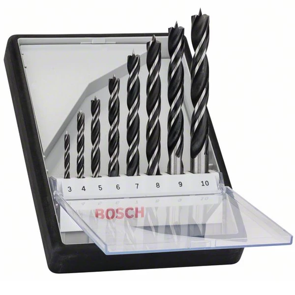 Coffrets De Mèches à Bois Coffret De 8 Mèches à Bois Hélicoïdales Bosch 3 4 5 6 7 8 9 Et 10 Mm 4 Coffrets De Mèches à Bois Coffret De 8 Mèches à Bois Hélicoïdales Bosch 3 4 5 6 7 8 9 Et 10 Mm – Image 2