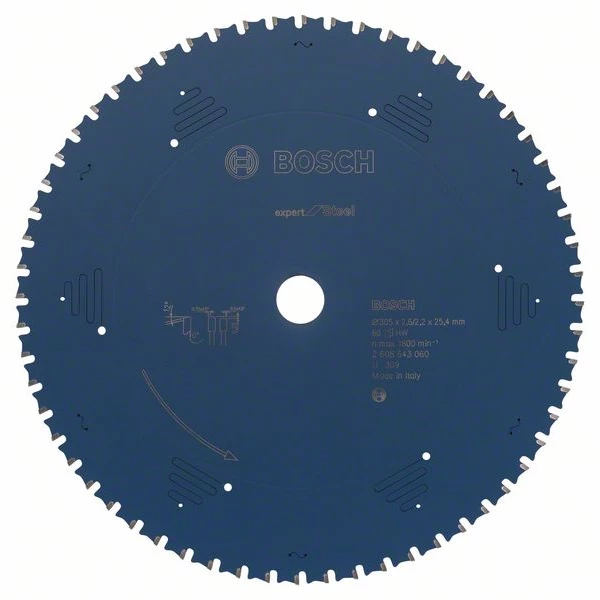Lame De Scie Circulaire Métal ø 305 Mm Lame De Scie Circulaire Bosch Expert For Steel 305x25,4x2,6 Mm 60 Dents 4 Lame De Scie Circulaire Métal ø 305 Mm Lame De Scie Circulaire Bosch Expert For Steel 305x25,4x2,6 Mm 60 Dents – Image 2