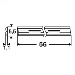 Fer Et Contre Fer Pour Raboteuse Et Rabot Fer Réversible Rabot Bosch Carbure Tranchant Droit 56x5,5x1,1 Mm Par 2