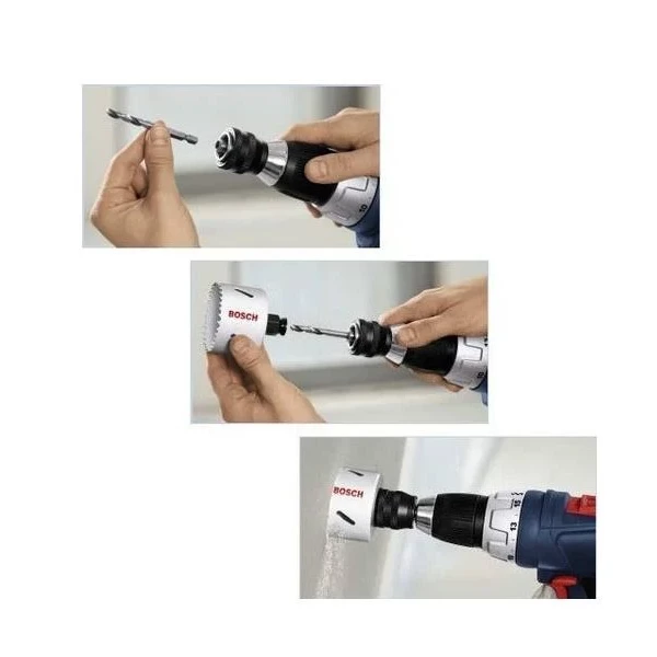 Scie Cloche Scie Trépan Progressor Bosch Adaptateur Power Change Et Foret 4 Scie Cloche Scie Trépan Progressor Bosch Adaptateur Power Change Et Foret – Image 2