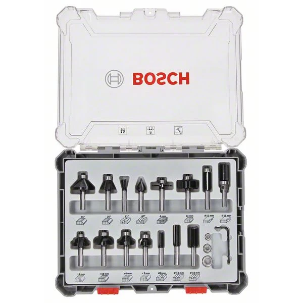 Coffret De Fraise Et Mèche Pour Défonceuse Fraise Mixte Bosch Queue De 8 Mm En Coffret De Démarrage De 15 Outils 4 Coffret De Fraise Et Mèche Pour Défonceuse Fraise Mixte Bosch Queue De 8 Mm En Coffret De Démarrage De 15 Outils – Image 2
