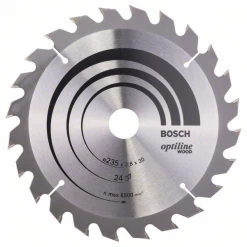Lame De Scie Circulaire Bois ø 235 Mm Lame Scie Circulaire Bosch Optiline Wood Bois 235x30 Mm 24 Dents