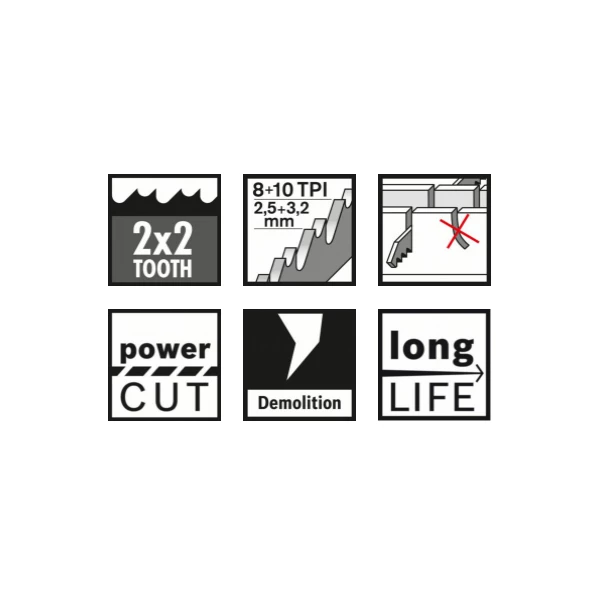 Lame De Scie Sabre Pour Le Métal Lame De Scie Sabre Bosch S 920 CF Heavy For Metal 150x22x1,6mm Lot De 5 4 Lame De Scie Sabre Pour Le Métal Lame De Scie Sabre Bosch S 920 CF Heavy For Metal 150x22x1,6mm Lot De 5 – Image 2