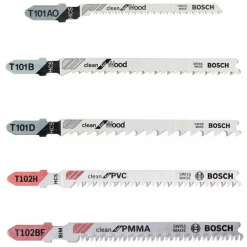 Assortiment De Lame De Scie Sauteuse Lame Scie Sauteuse T Bosch Wood And Plastics Lot De 5 Lames