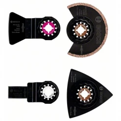 Accessoires Pour Outils Oscillants Multifonction Set De 4 Lames Carrelage Bosch Starlock Pour Outil Multifonction