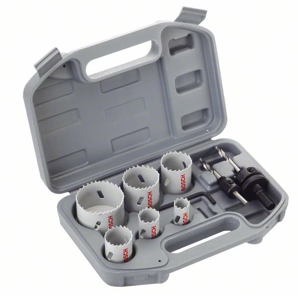 Coffret De Scie Cloche Coffret De 6 Scies Trépans Bosch Bimétal HSS 2 Adaptateurs 6 Pans Foret 5 Coffret De Scie Cloche Coffret De 6 Scies Trépans Bosch Bimétal HSS 2 Adaptateurs 6 Pans Foret – Image 3