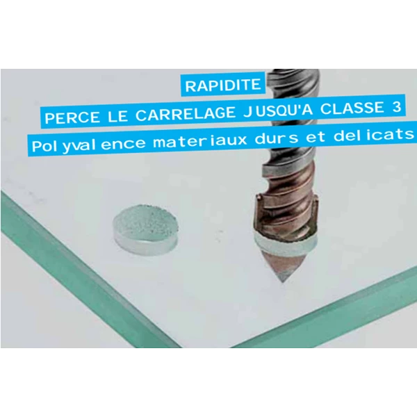 Foret Béton Conique Et Céramique Foret Verre Carrelage Diamètre 6 Mm Longueur 80 Mm Diager 400D06 3 Foret Béton Conique Et Céramique Foret Verre Carrelage Diamètre 6 Mm Longueur 80 Mm Diager 400D06