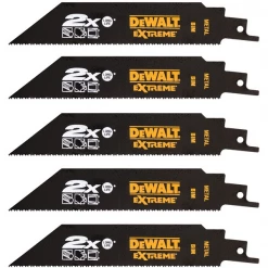 Lame De Scie Sabre Pour Le Métal Lame De Scie Sabre Métal Dewalt Extreme Bi-métal 203 Mm - Lot De 5