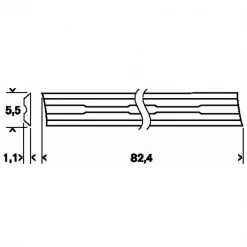 Fer Et Contre Fer Pour Raboteuse Et Rabot Fer Réversible Rabot Bosch Carbure Tranchant Droit 82,4x5,5x1,1mm Par 10 -Outil de coupe Soldes Boutique fer