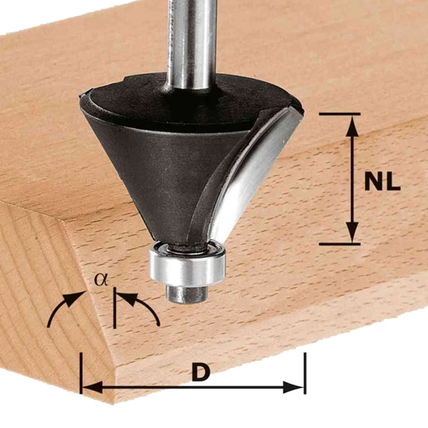 Fraise Et Disque Pour Affleureuse Fraise Chanfreiner HW S12 Festool Angle 30° Queue12 Mm Dim 44 X 30 Mm 4 Fraise Et Disque Pour Affleureuse Fraise Chanfreiner HW S12 Festool Angle 30° Queue12 Mm Dim 44 X 30 Mm – Image 2