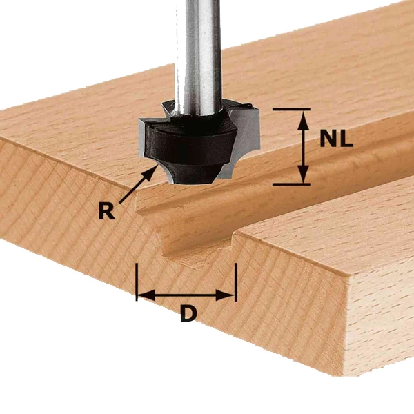Fraise Et Disque Pour Affleureuse Fraise Quart De Rond Festool HW S8 D23/R6 Moulures Queue 8 Mm Rayon 6 Mm 4 Fraise Et Disque Pour Affleureuse Fraise Quart De Rond Festool HW S8 D23/R6 Moulures Queue 8 Mm Rayon 6 Mm – Image 2