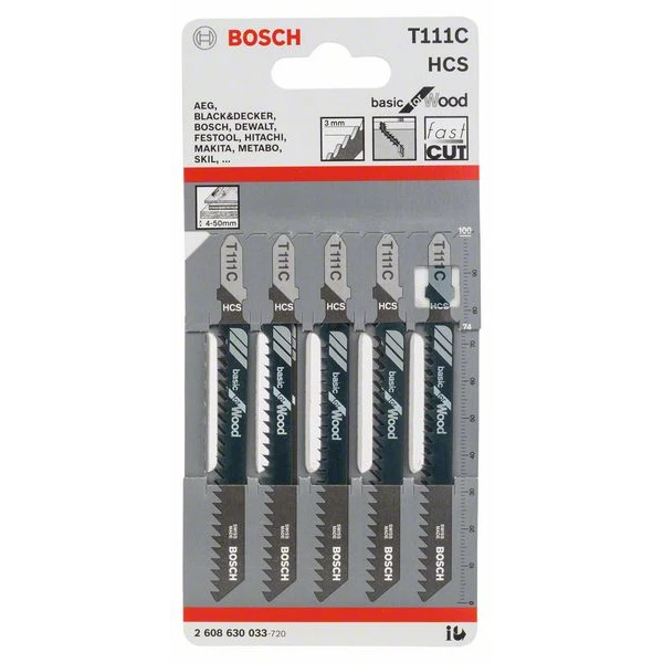 Lame De Scie Sauteuse Pour Le Bois Bosch Lame De Scie Sauteuse Pour Bois T 111 C Jeu De 5 Lamess : 2608630033 4 Lame De Scie Sauteuse Pour Le Bois Bosch Lame De Scie Sauteuse Pour Bois T 111 C Jeu De 5 Lamess : 2608630033 – Image 2