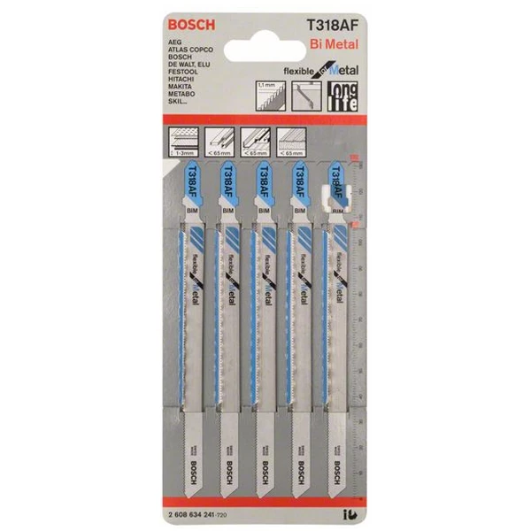 Lame De Scie Sauteuse Pour Le Métal Lame De Scie Sauteuse T 318 AF Bosch Pour Métal 2608634241 4 Lame De Scie Sauteuse Pour Le Métal Lame De Scie Sauteuse T 318 AF Bosch Pour Métal 2608634241 – Image 2