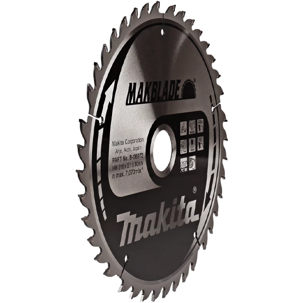 Lame De Scie Circulaire Bois ø 216 Mm Lame Scie Circulaire Bois TCT Makblade Makita Diamètre 216x30mm 40 Dents 4 Lame De Scie Circulaire Bois ø 216 Mm Lame Scie Circulaire Bois TCT Makblade Makita Diamètre 216x30mm 40 Dents – Image 2