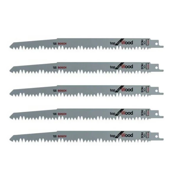 Lame De Scie Sabre Pour Le Bois Lame Scie Sabre S1531L Bosch Bois Brut Et Vert Acier Longueur 240 Mm X5 4 Lame De Scie Sabre Pour Le Bois Lame Scie Sabre S1531L Bosch Bois Brut Et Vert Acier Longueur 240 Mm X5 – Image 2