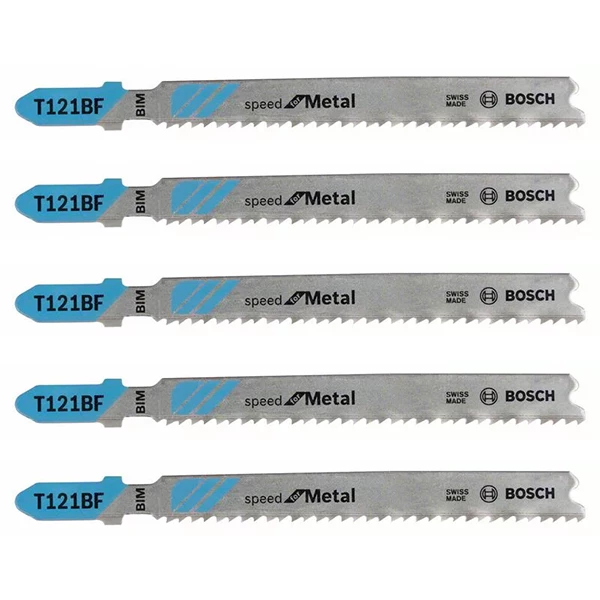 Lame De Scie Sauteuse Pour Le Métal Lame Scie Sauteuse Bosch T 121 BF Speed For Metal Jeu De 5 Lames 3 Lame De Scie Sauteuse Pour Le Métal Lame Scie Sauteuse Bosch T 121 BF Speed For Metal Jeu De 5 Lames