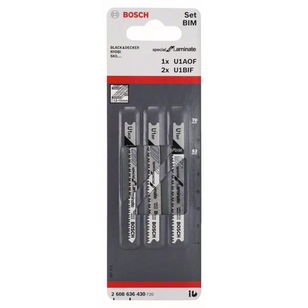 Lame De Scie Sauteuse Pour Le Bois Lame Scie Sauteuse Bosch U 1BIF 1AOF Laminate Lot De 3 Lames 4 Lame De Scie Sauteuse Pour Le Bois Lame Scie Sauteuse Bosch U 1BIF 1AOF Laminate Lot De 3 Lames – Image 2