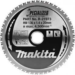 Outil de coupe Soldes Boutique 4 Lame De Scie Circulaire Métal ø 136 Mm Lame Scie Circulaire Métal Specialized Makita 136 X 20 Mm 50 Dents