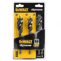 Coffrets De Mèches à Bois 3 Mèches à Bois à 3 Pointes Dewalt DT90237-QZ 1/4 " 16 20 Et 25 Mm -Outil de coupe Soldes Boutique meche 3