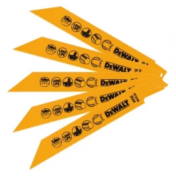 Lame De Scie Sabre Pour Le Métal Lame De Scie Sabre Métal Dewalt DT2346-QZ 152 Mm - Lot De 5 -Outil de coupe Soldes Boutique met2