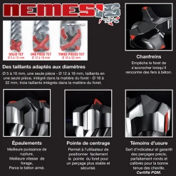 Foret Béton Et Burin Sds+ Foret Béton Armé SDS-Plus 4 Taillants TCT Nemesis II Makita 12 X 310 Mm