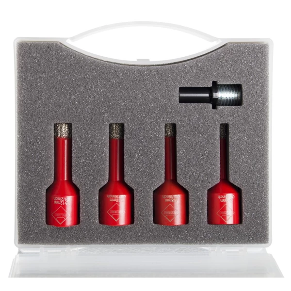 Couronnes Diamant Et Trépan Diamant 4 Trépans Ø 6, 8, 10, 12 Mm Et Adaptateur - Mini Drygres Rubi 5 Couronnes Diamant Et Trépan Diamant 4 Trépans Ø 6, 8, 10, 12 Mm Et Adaptateur - Mini Drygres Rubi – Image 3