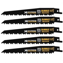 Lame De Scie Sabre Pour Le Bois Lame De Scie Sabre Bois Dewalt DT99554-QZ Longueur 152 Mm - Lot De 5