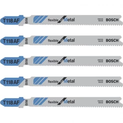 Lame De Scie Sauteuse Pour Le Métal Bosch Lame De Scie Sauteuse Pour Métal T 118 AF Jeu De 5 Lames : 2608634505