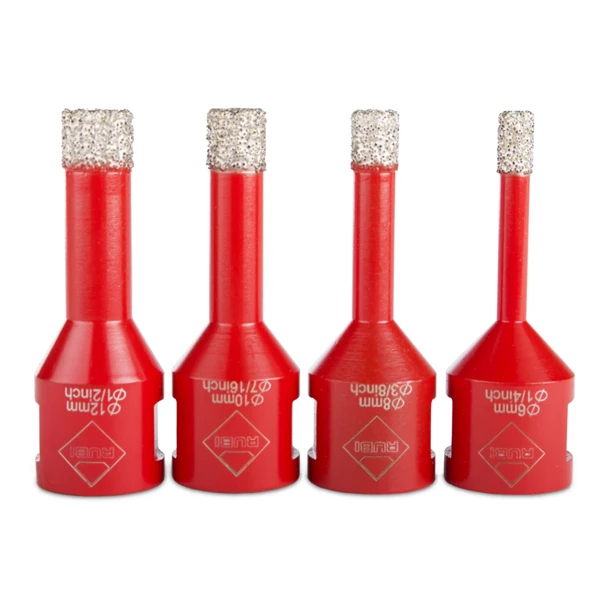 Couronnes Diamant Et Trépan Diamant 4 Trépans Ø 6, 8, 10, 12 Mm Et Adaptateur - Mini Drygres Rubi 4 Couronnes Diamant Et Trépan Diamant 4 Trépans Ø 6, 8, 10, 12 Mm Et Adaptateur - Mini Drygres Rubi – Image 2